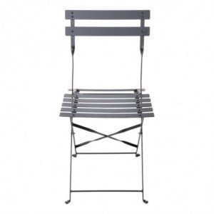 Stalen Terrasstoelen - Zwart - Set van 2 - Bolero - Fourniresto