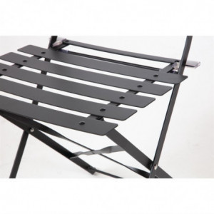 Terrassenstühle aus Stahl - Schwarz - 2er-Set - Bolero - Fourniresto