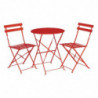 Terrasstoelen van staal - rood - set van 2 - Bolero - Fourniresto