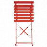 Steel Terrace Chairs - Red - Set of 2 - Bolero - Fourniresto