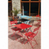 Chaises De Terrasse En Acier - Rouges - Lot De 2 - Bolero - Fourniresto