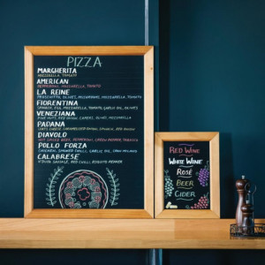 Krijtbord met houten frame - Olympia - Fourniresto