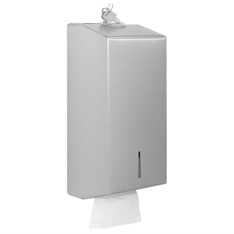 Roestvrijstalen dispenser voor verstrengeld toiletpapier - Jantex - Fourniresto