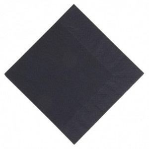 Servetten voor snacks van zwart composteerbaar papier - 3-laags - 30x30 - Pak van 1000 - FourniResto - Fourniresto