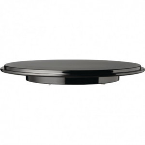 Cake plate in black Pure melamine - Ø310mm - APS - Fourniresto