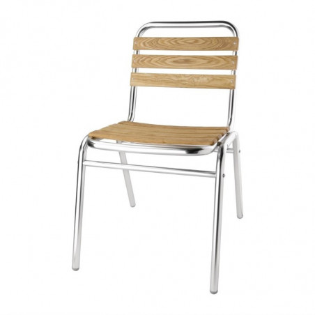 Stühle Bistro Esche und Aluminium - Bolero - Fourniresto