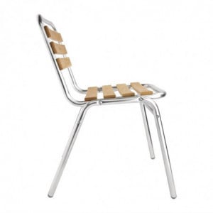 Bistrostoelen essen en aluminium - Set van 4 - Bolero - Fourniresto