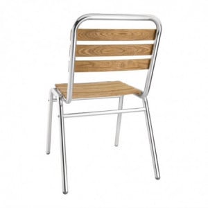 Bistrostoelen essen en aluminium - Set van 4 - Bolero - Fourniresto
