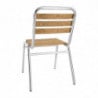 Bistrostühle aus Esche und Aluminium - 4er-Set - Bolero - Fourniresto