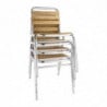 Bistrostoelen essen en aluminium - Set van 4 - Bolero - Fourniresto