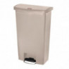 Front pedal slim Jim beige trash can - 68L - Rubbermaid