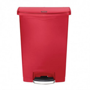 Front pedal slim Jim red bin - 90L - Rubbermaid