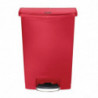 Prullenbak met pedaal Slim Jim Frontaal Rood - 90L - Rubbermaid