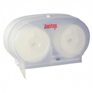 Doppelter Toilettenpapier-Spender ohne Kern - Jantex - Fourniresto