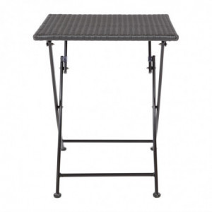 Vierkante inklapbare rieten tafel - 600mm - Bolero - Fourniresto