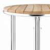 Ronde tafel van essen en aluminium 600mm - Bolero - Fourniresto