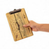 Light wood effect A5 menu holder - Olympia - Fourniresto