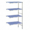 Modular Shelving in Corner 4 Levels - W 1653 x D 400mm - Tournus