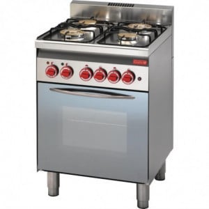 Four-burner Gas Range on Electric Convection Oven GN 2/3 600 - Gastro M