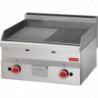 Plancha Gasplatte Halbglatt Halbrilliert- L 600 x T 600mm - Gastro M