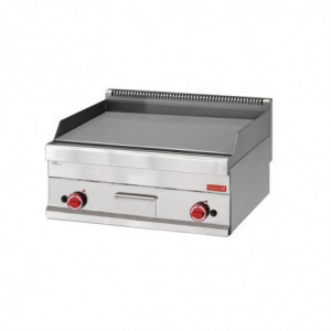 Plancha gas 650 met verchroomde gladde plaat - Gastro M - Fourniresto