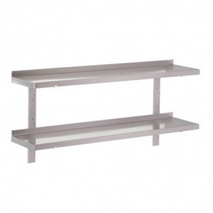 Wall Shelf in Stainless Steel Without Brackets - W 1400 x D 400mm - Gastro M