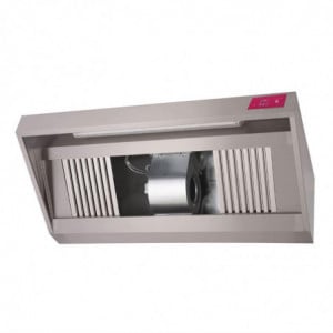 Complete stainless steel hood 1500 x 900 x 450mm - Gastro M - Fourniresto