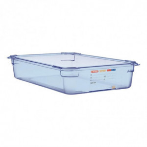 Blue airtight ABS GN1/1 100mm container - Araven - Fourniresto