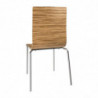 Stuhl mit quadratischer Rückenlehne Zebrano - 4er-Set - Bolero - Fourniresto