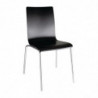 Stuhl mit quadratischer Rückenlehne Schwarz - 4er-Set - Bolero - Fourniresto