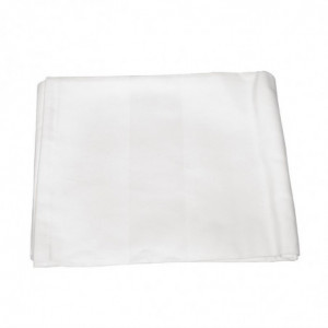 Nappe blanche bande de satin 1780 x 1780mm - Mitre Luxury - Fourniresto