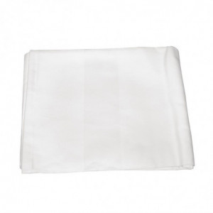 White tablecloth with satin band 1780 x 3650mm - Mitre Luxury - Fourniresto