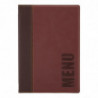 Contemporary A4 Dark Red Menu Cover - Securit - Fourniresto