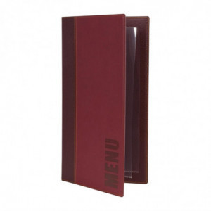 Contemporary A5 Dark Red Menu Cover - Securit - Fourniresto