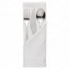 Weiße Polyester-Servietten - Packung mit 10 Stück - Mitre Essentials - Fourniresto