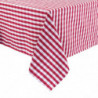Vierkant tafelkleed met rode ruiten van polyester 1320 x 1320mm - Mitre Essentials - Fourniresto