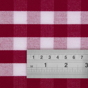 Rode geruite vierkante tafelkleed van polyester 1780 x 1780mm - Mitre Essentials - Fourniresto