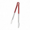 405mm red serving tongs - Vogue - Fourniresto