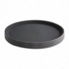 Rutschfester runder schwarzer Glasfaser-Servierteller 356mm - Olympia KRISTALLON - Fourniresto