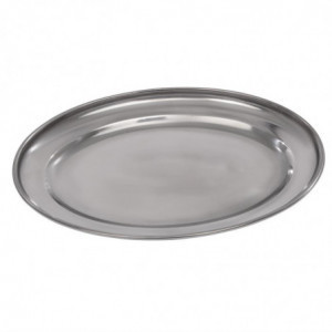 Oval stainless steel serving dish - 250mm - Olympia - Fourniresto