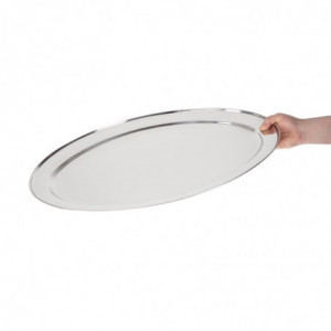 Oval stainless steel serving dish - 500mm - Olympia - Fourniresto