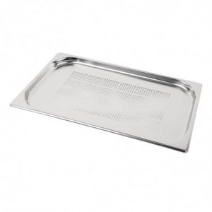 Bac Gastronorm roestvrij staal geperforeerd GN 1/1 150mm - Vogue - Fourniresto