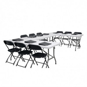 Opvouwbare Tafel met Wit Midden 1,8 m - Bolero
