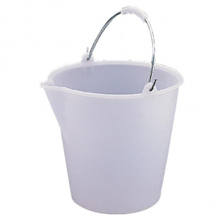 White 12L very strong plastic bucket - Jantex - Fourniresto