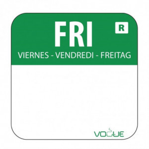 Green Food Labels "Friday" - Pack of 1000 - Vogue
