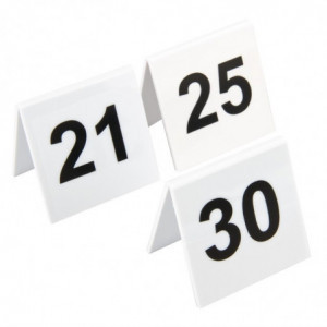 Lot de numéros de table en plastique 21-30 - Olympia - Fourniresto