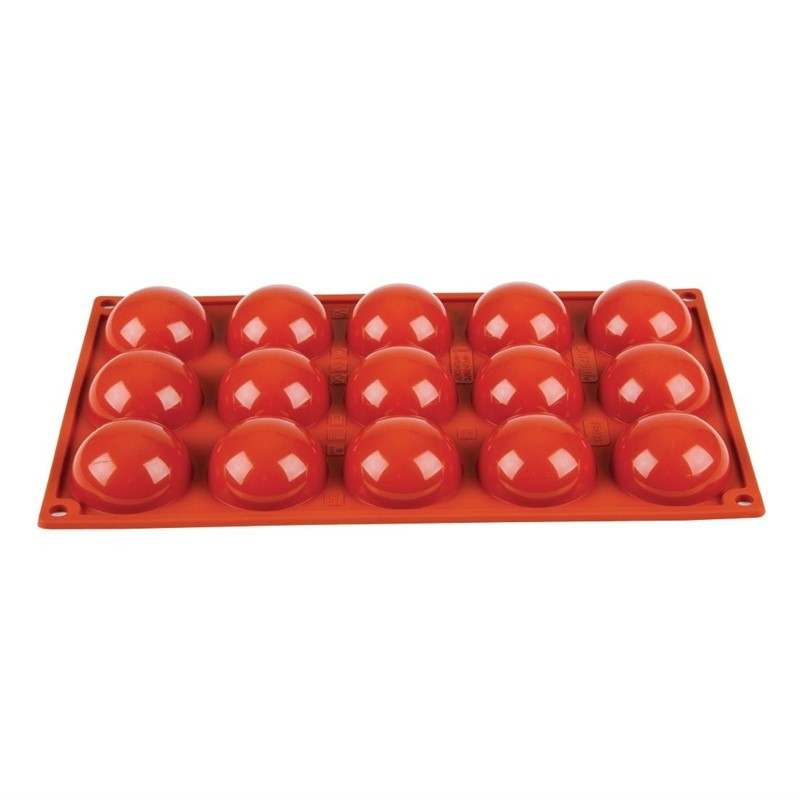 15 Silicone Half-Sphere Moulds Formaflex - Pavoni