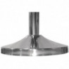 Stainless steel chrome round head reception post - Bolero - Fourniresto