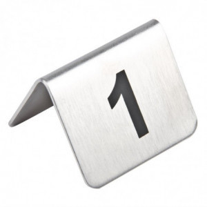 Stainless steel table numbers 11 to 20 - Olympia - Fourniresto