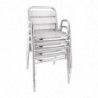 Stackable Aluminum Chairs - Set of 4 - Bolero - Fourniresto